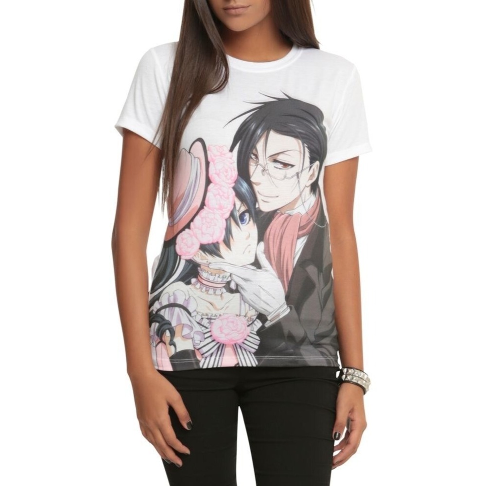Black Butler Sebastian & Ciel Dancing Sublimation T-Shirt Juniors XL
